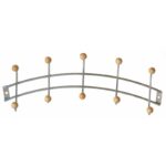 5 konksuga puitnuppudega nagi