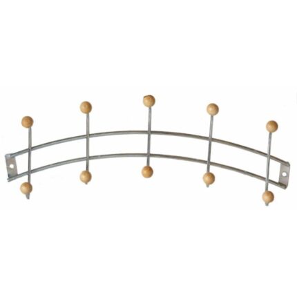 5 konksuga puitnuppudega nagi