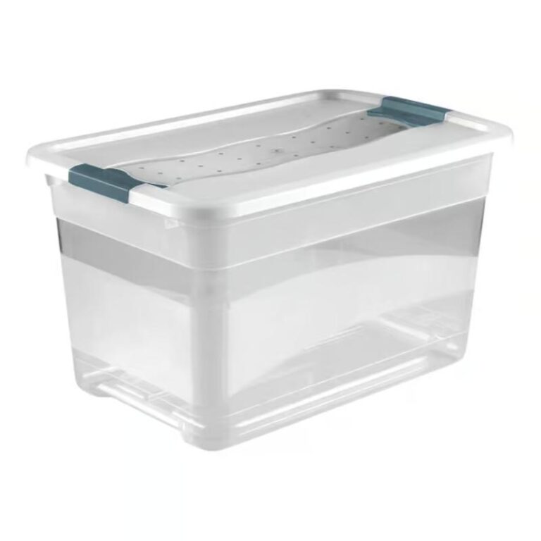 Kast Crystal-box 52l, kaanega, valge
