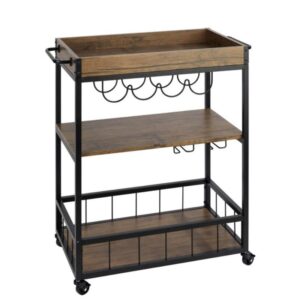 Köögiriiul ratastel Rustico, 80x40x89,5cm