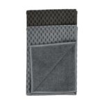 Mikrofiiber köögirätik Miko 60x40cm 2tk, must/hall