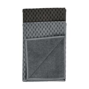 Mikrofiiber köögirätik Miko 60x40cm 2tk, must/hall