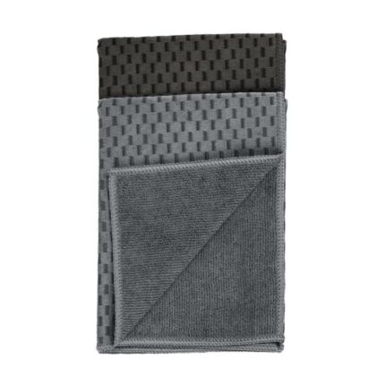 Mikrofiiber köögirätik Miko 60x40cm 2tk, must/hall