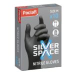 Nitriilkindad M 10tk, Silver Space, must Paclan