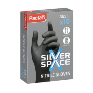 Nitriilkindad L 10tk, Silver Space, must