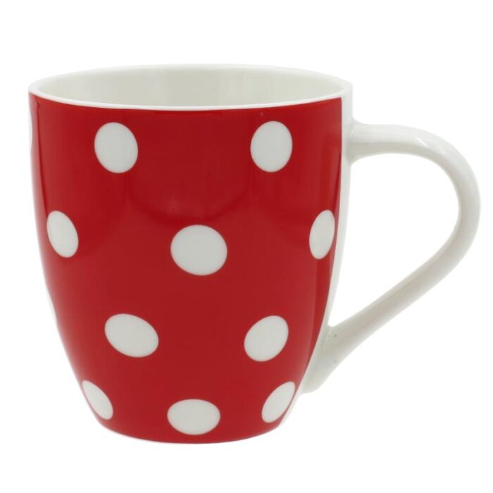 Kruus Täpp 500ml, punane/valge