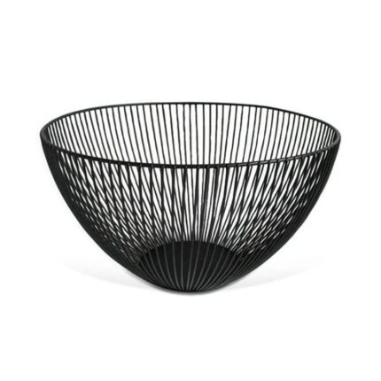 Metallkorv 25cm h.14,5cm, must