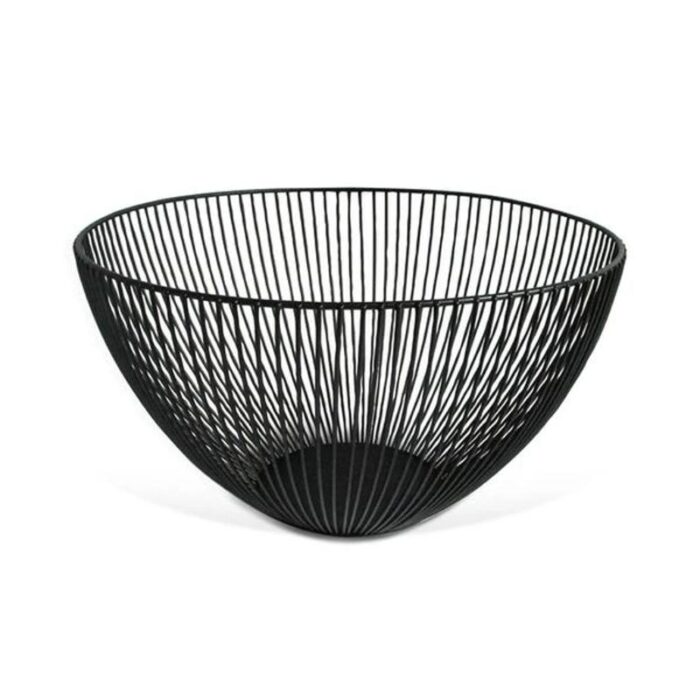 Metallkorv 25cm h.14,5cm, must