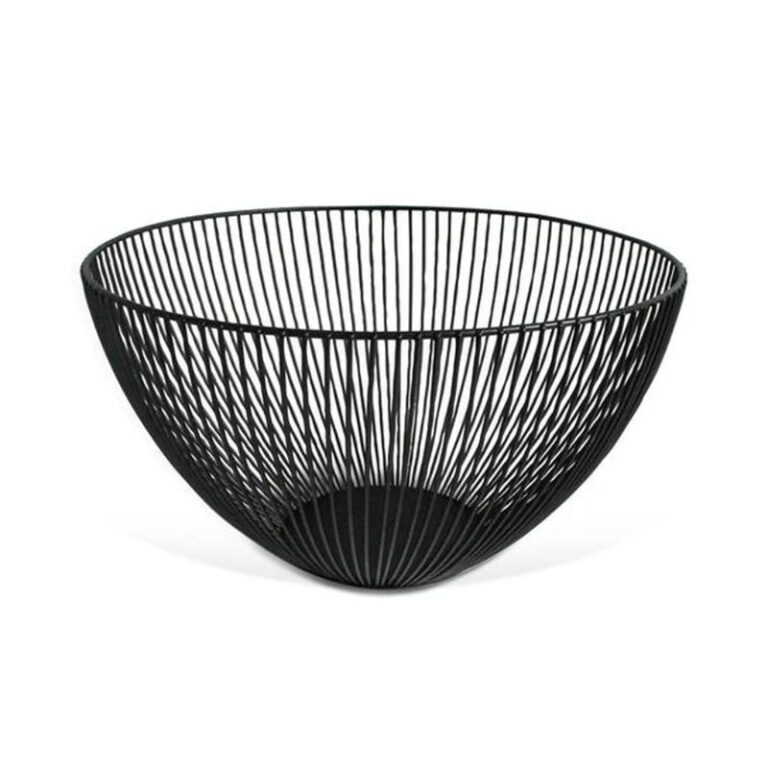 Metallkorv 25cm h.14,5cm, must