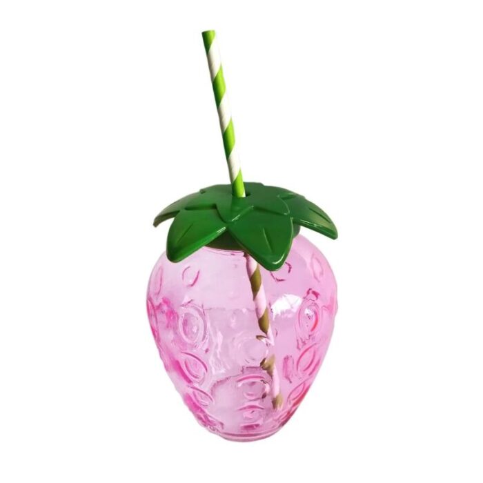 Joogiklaas Maasikas kõrrega 550ml