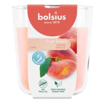 Lõhnaküünal klaasis 45h, virsik Bolsius