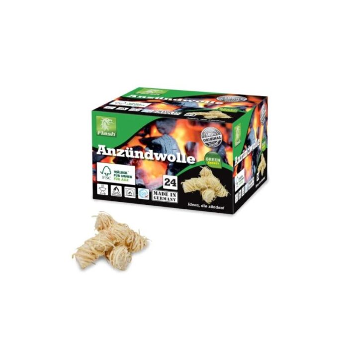 Ökoloogilsied süüterullid Flash Wood Wool 24 tk