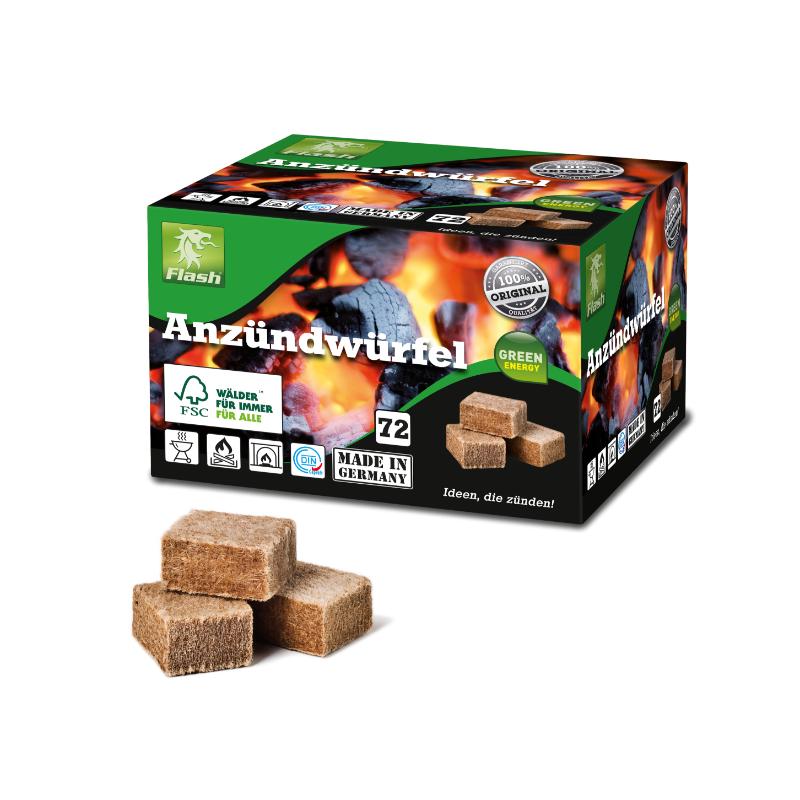 4007467907268 Süütekuubik Flash 72tk Ökoloogilised süütekuubikud Flash 72tk - Image 1